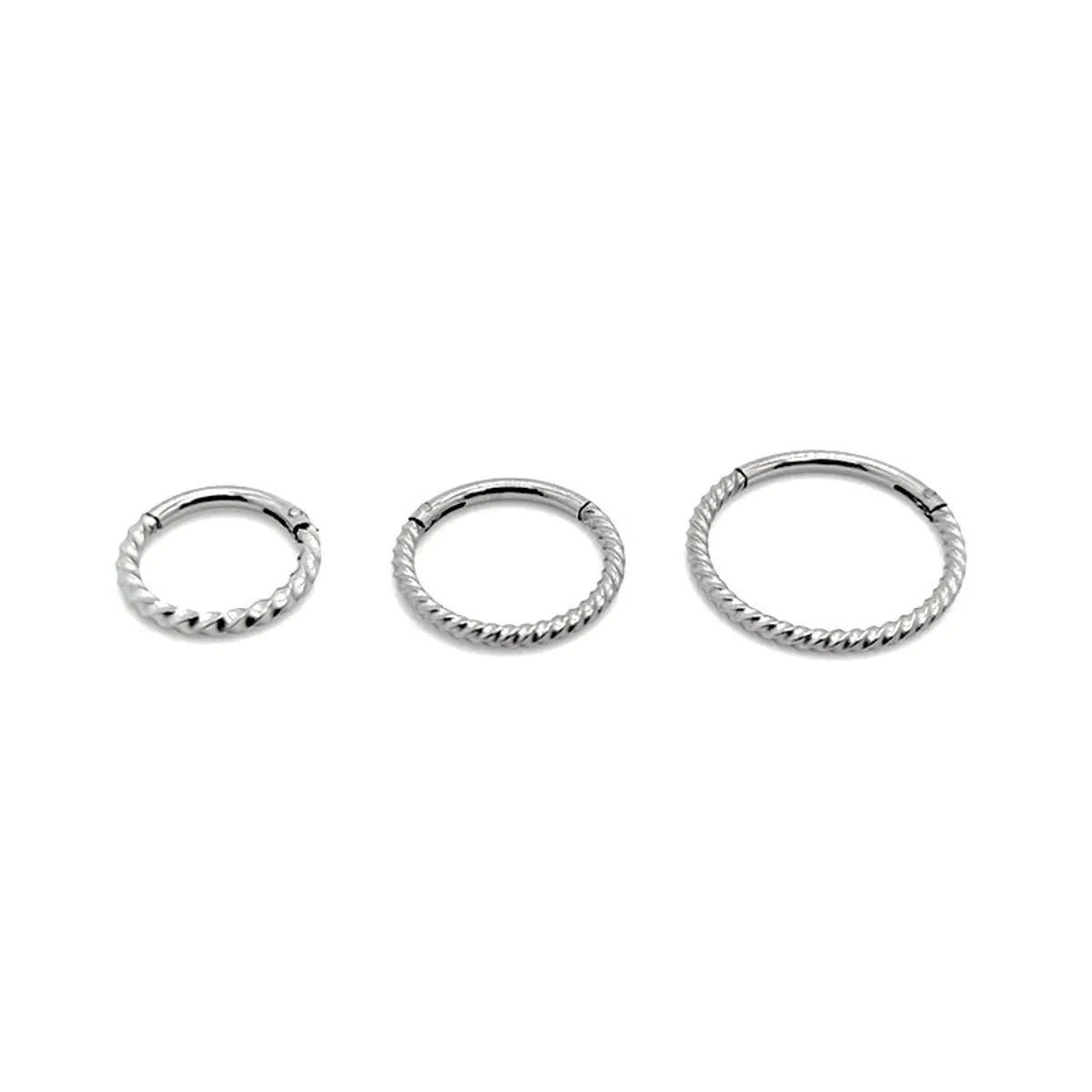 Simple Style Circle Pure Titanium Nose Ring In Bulk