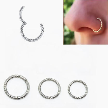 Simple Style Circle Pure Titanium Nose Ring In Bulk