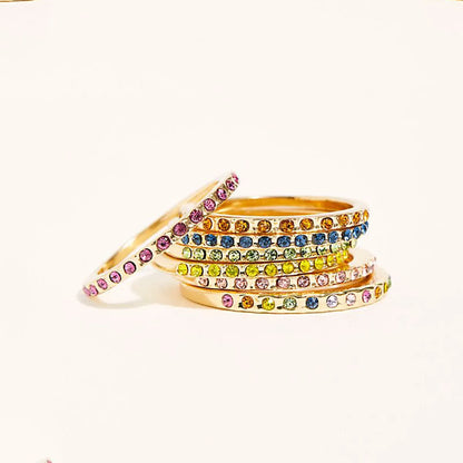 Simple Style Circle Rhinestones Alloy Wholesale Rings