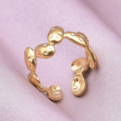 Simple Style Circle Stainless Steel Plating 18k Gold Plated Open Rings