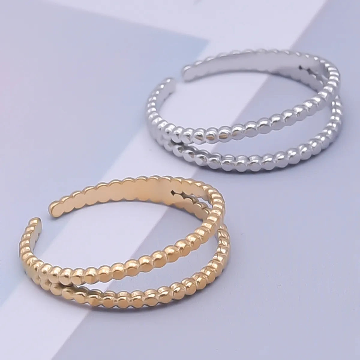 Simple Style Circle Stainless Steel Plating 18k Gold Plated Open Rings