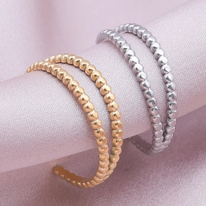 Simple Style Circle Stainless Steel Plating 18k Gold Plated Open Rings