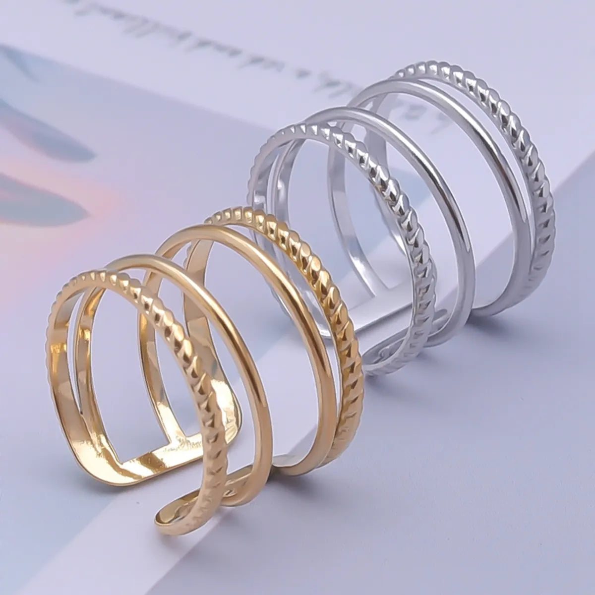 Simple Style Circle Stainless Steel Plating 18k Gold Plated Open Rings