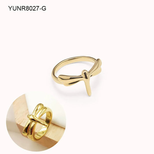 Wholesale Jewelry Simple Style Circle 304 Stainless Steel 18K Gold Plated Plating Rings