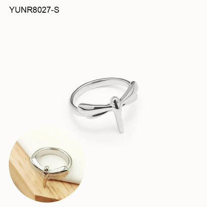 Wholesale Jewelry Simple Style Circle 304 Stainless Steel 18K Gold Plated Plating Rings