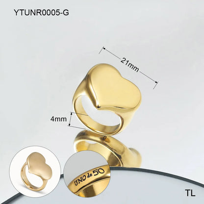 304 Stainless Steel 18K Gold Plated Simple Style Plating Circle Rings