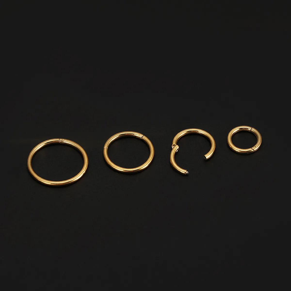 Simple Style Circle Stainless Steel Plating Nose Ring