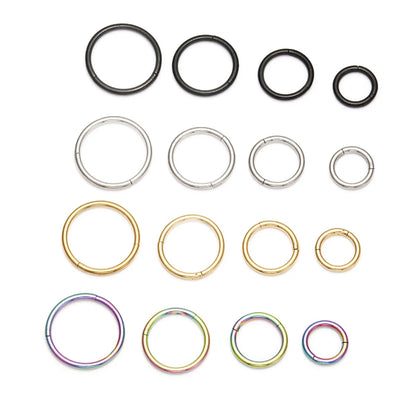 Simple Style Circle Stainless Steel Plating Nose Ring