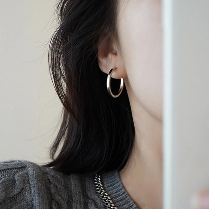 1 Pair Simple Style Circle Plating Copper Earrings