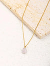 Simple Style Circle Water Droplets Copper Plating Inlay Natural Stone 18k Gold Plated Pendant Necklace Necklace