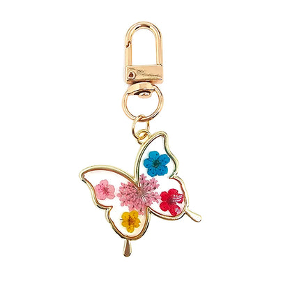 Simple Style Classic Style Animal Dried Flower Alloy Resin Keychain