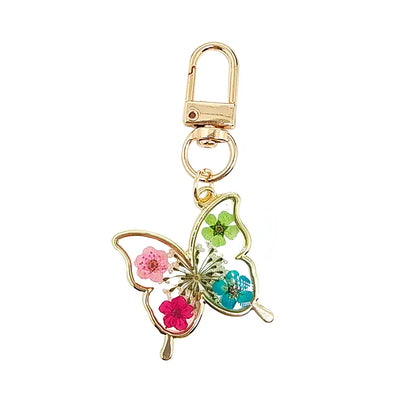 Simple Style Classic Style Animal Dried Flower Alloy Resin Keychain