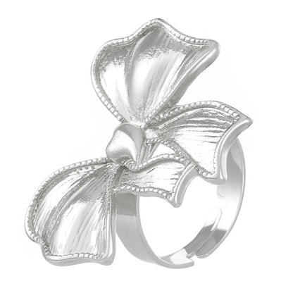 Simple Style Classic Style Bow Knot Alloy Plating Gold Plated Silver Plated Women'S Open Rings