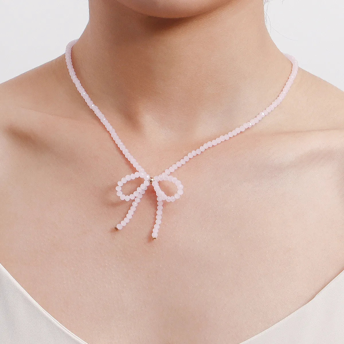 Simple Style Classic Style Bow Knot Artificial Crystal Alloy Wholesale Choker