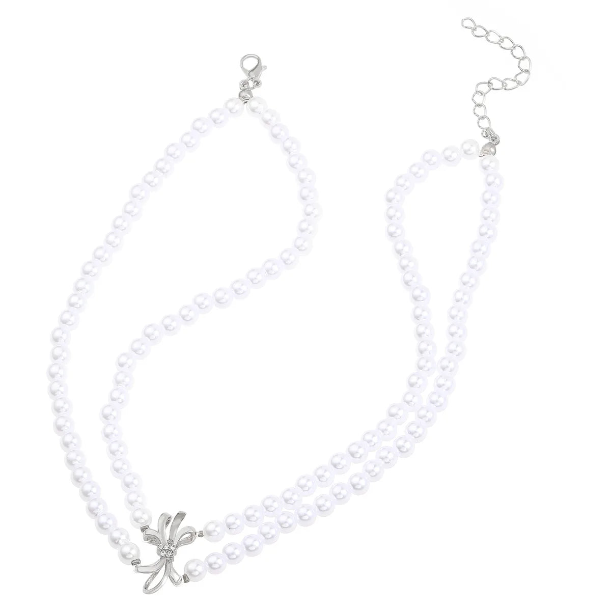 Simple Style Classic Style Bow Knot Imitation Pearl Alloy Beaded Women'S Jewelry Set