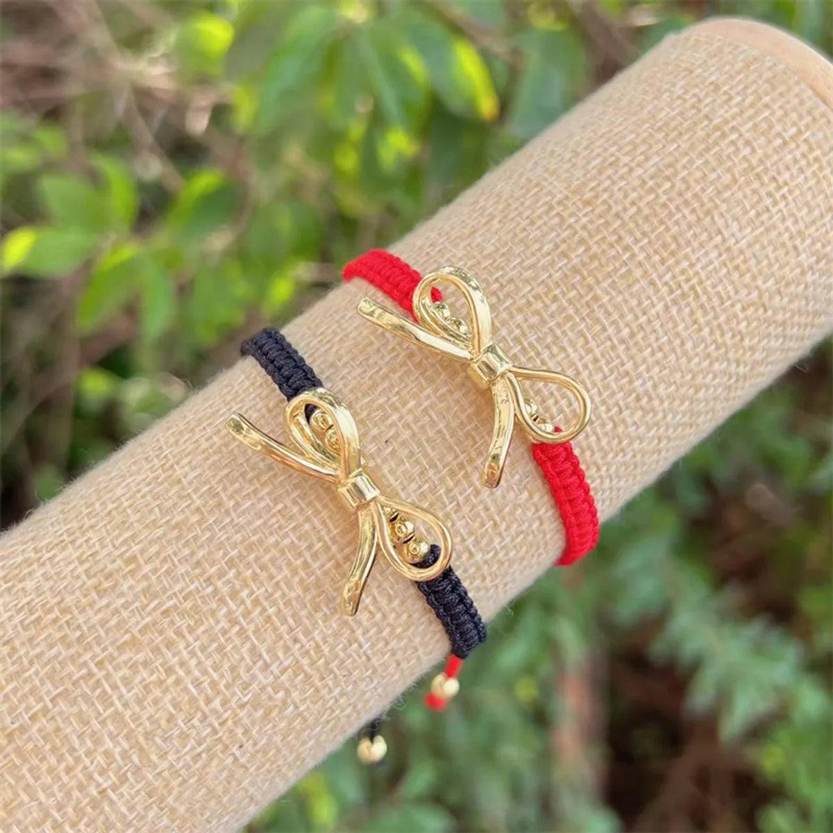 Simple Style Classic Style Bow Knot Nylon Shell Copper Plating 18K Gold Plated Women's Bracelets