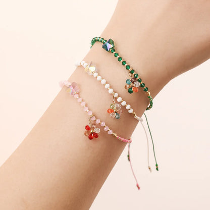 Simple Style Classic Style Butterfly Artificial Crystal Beaded Women's Drawstring Bracelets