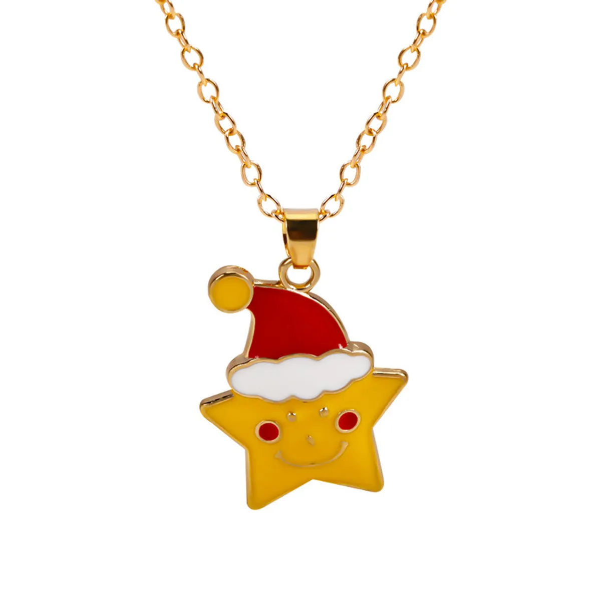 Simple Style Classic Style Christmas Tree Alloy Inlay Rhinestones Christmas Kid'S Pendant Necklace