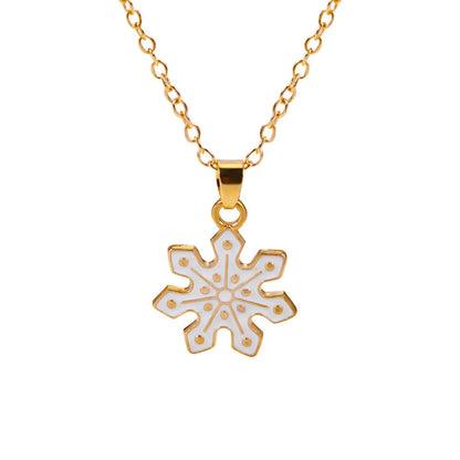 Simple Style Classic Style Christmas Tree Alloy Inlay Rhinestones Christmas Kid'S Pendant Necklace