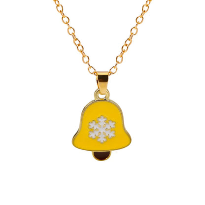 Simple Style Classic Style Christmas Tree Alloy Inlay Rhinestones Christmas Kid'S Pendant Necklace