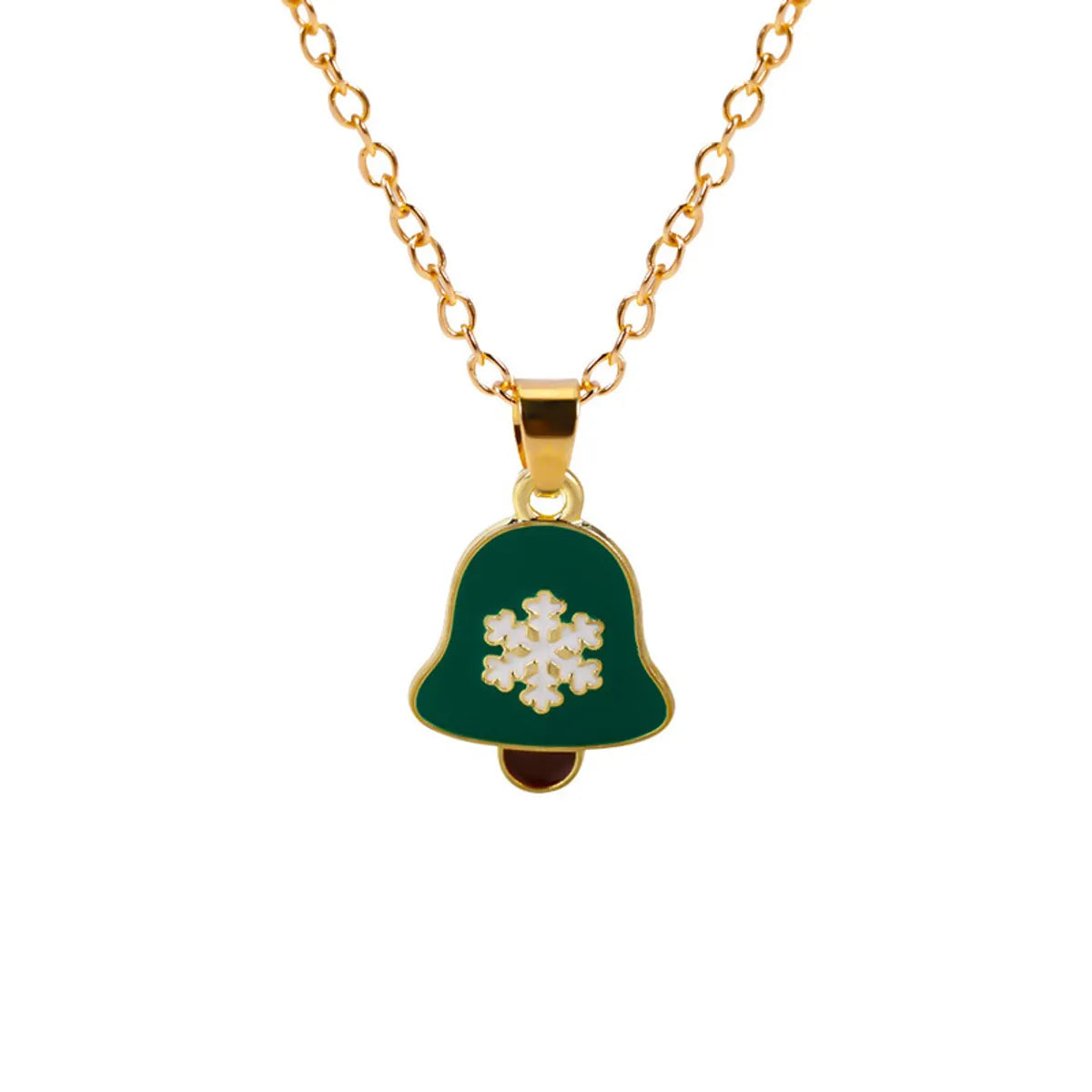 Simple Style Classic Style Christmas Tree Alloy Inlay Rhinestones Christmas Kid'S Pendant Necklace