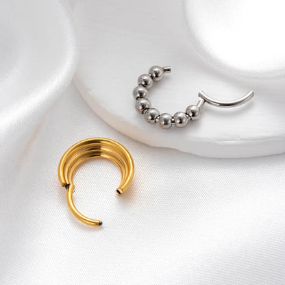 Simple Style Classic Style Circle Stainless Steel Plating Gold Plated Nose Ring