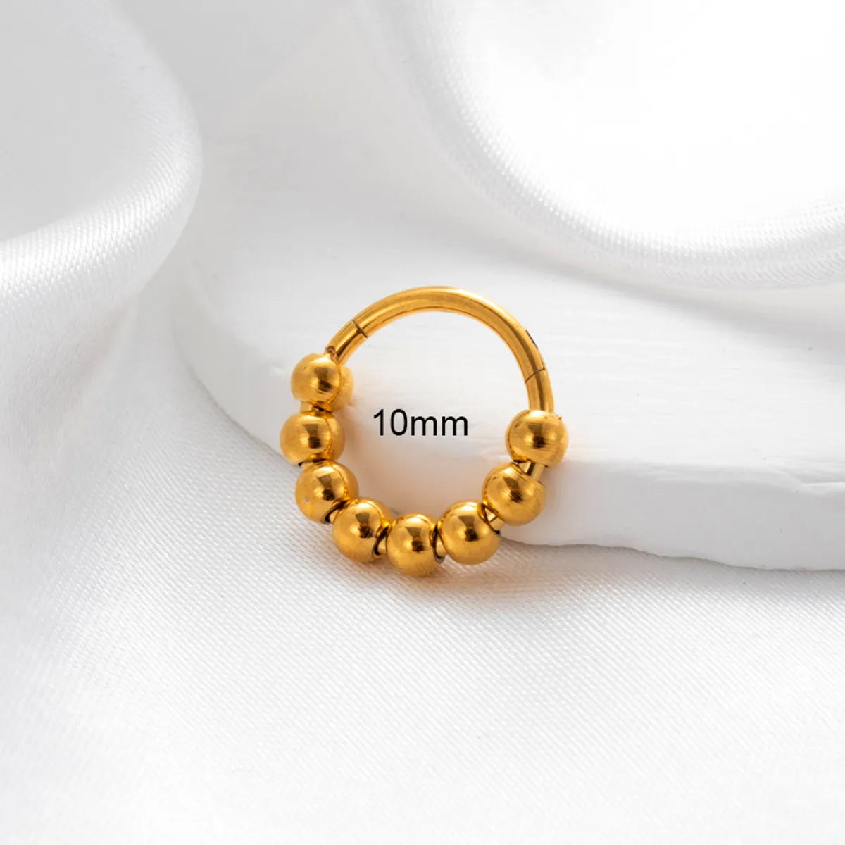 Simple Style Classic Style Circle Stainless Steel Plating Gold Plated Nose Ring