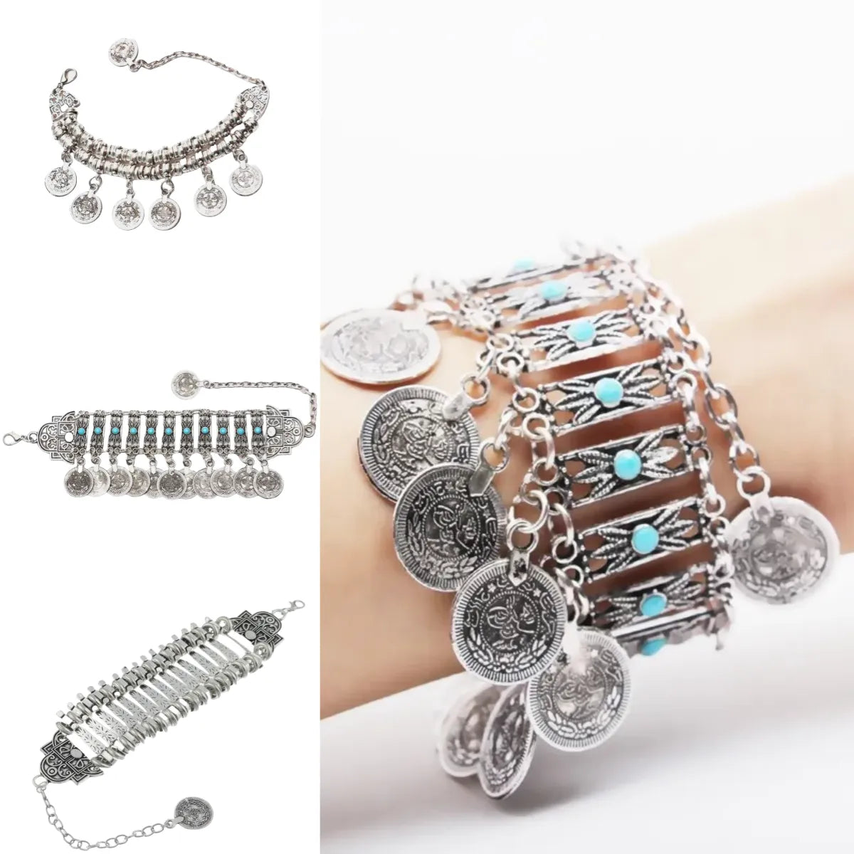 Simple Style Classic Style Coin Alloy Wholesale Bracelets