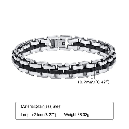 Simple Style Classic Style Color Block 201 Stainless Steel Men'S Italian Charm Bracelets Bracelets