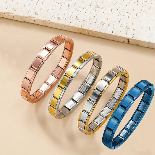 Simple Style Classic Style Color Block 304 Stainless Steel Bracelets In Bulk