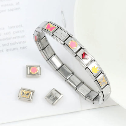 Simple Style Classic Style Color Block 304 Stainless Steel Bracelets In Bulk