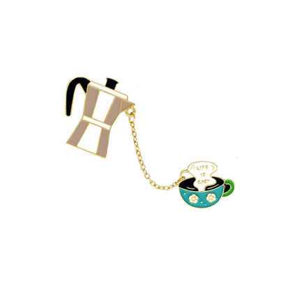 Simple Style Classic Style Color Block Alloy Enamel Artificial Gemstones Women'S Brooches