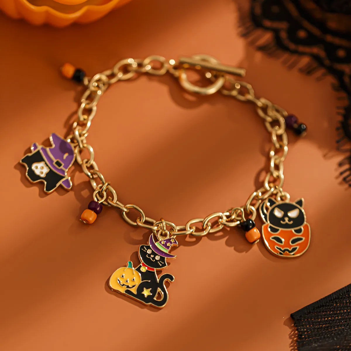 Simple Style Classic Style Color Block Alloy Iron Plating Halloween Women'S Bracelets Necklace