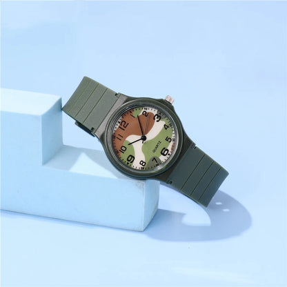 Simple Style Classic Style Color Block Buckle Quartz Kids Watches