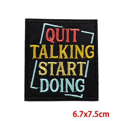 Simple Style Classic Style Color Block Embroidery Thread Cloth Sticker 1 Piece