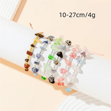 Simple Style Classic Style Color Block Glass Stone Beaded Women'S Bracelets