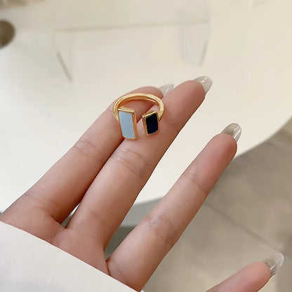 Simple Style Classic Style Color Block Gold Plated Alloy Wholesale Rings