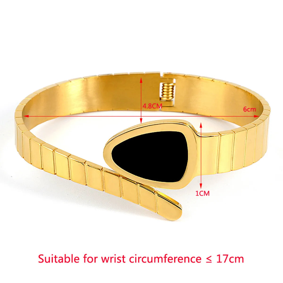 Simple Style Classic Style Color Block Stainless Steel Plating Gold Plated Bangle