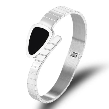 Simple Style Classic Style Color Block Stainless Steel Plating Gold Plated Bangle