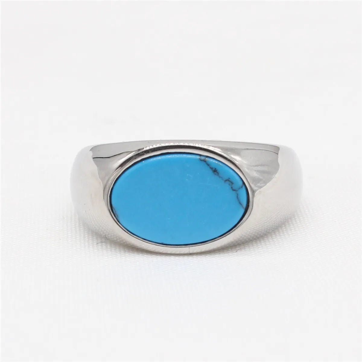 Simple Style Classic Style Color Block Titanium Steel Unisex Rings