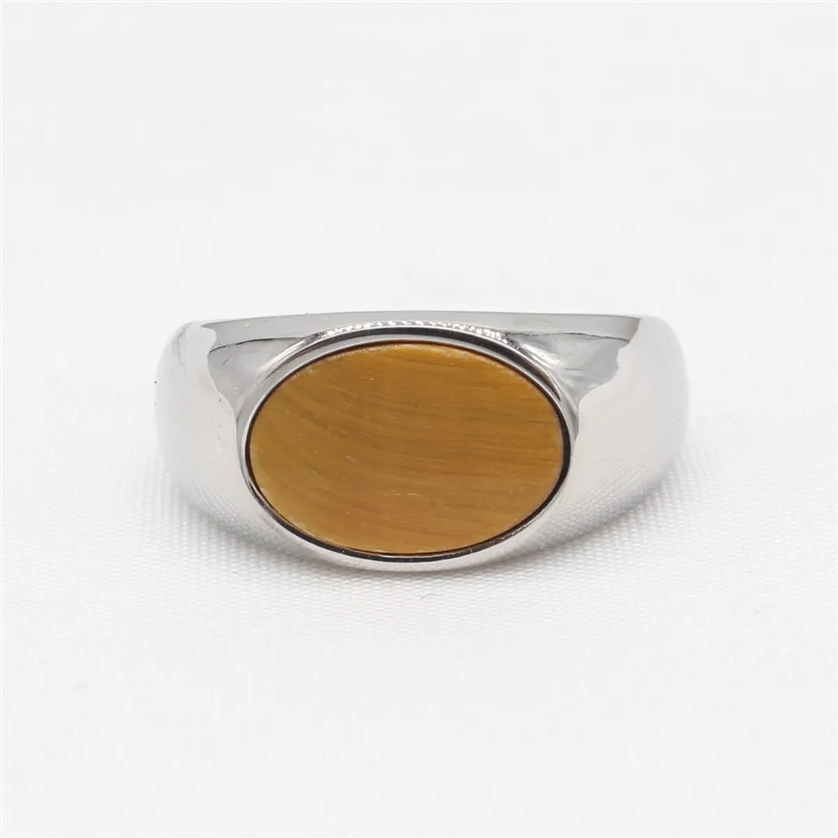 Simple Style Classic Style Color Block Titanium Steel Unisex Rings