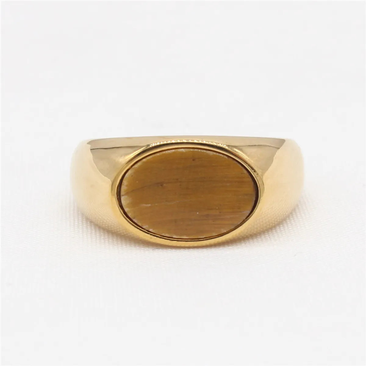 Simple Style Classic Style Color Block Titanium Steel Unisex Rings