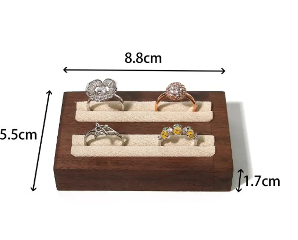 Simple Style Classic Style Color Block Walnut, Flannel Patchwork Jewelry Rack