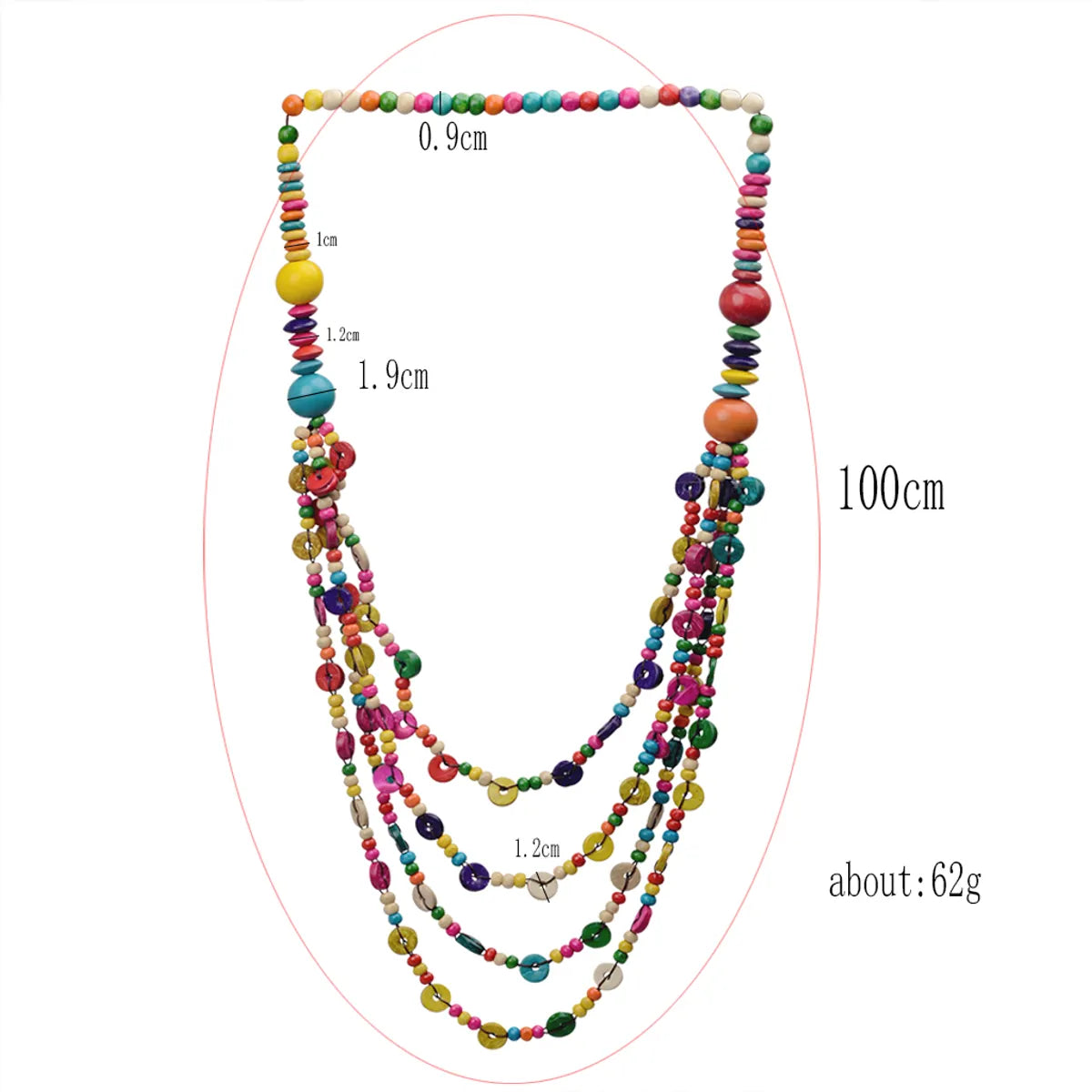 Simple Style Classic Style Color Block Wooden Beads Coconut Shell Charcoal Women'S Layered Necklaces