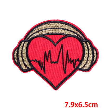 Simple Style Classic Style Commute Color Block Heart Shape Embroidery Thread Cloth Sticker 1 Piece