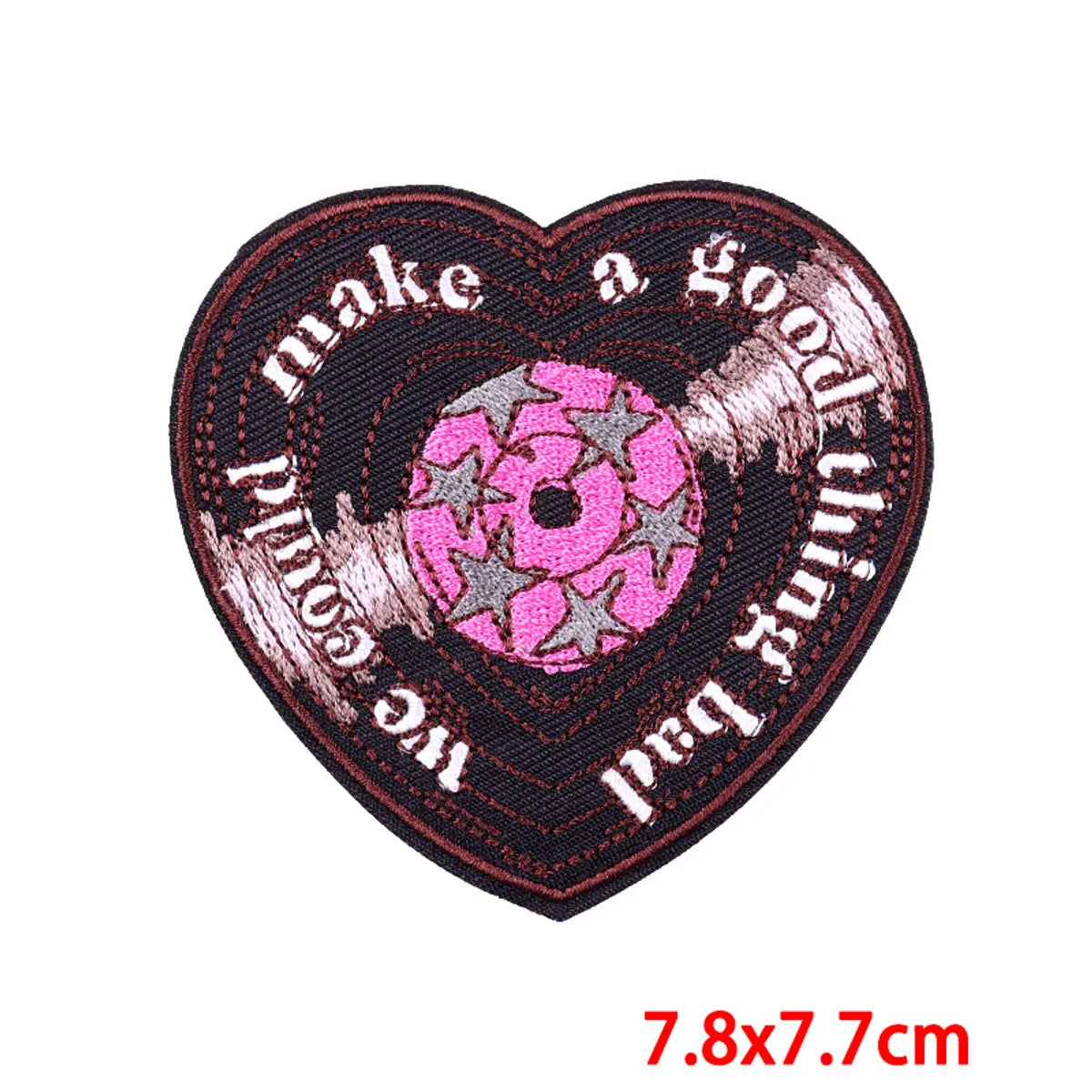 Simple Style Classic Style Commute Color Block Heart Shape Embroidery Thread Cloth Sticker 1 Piece