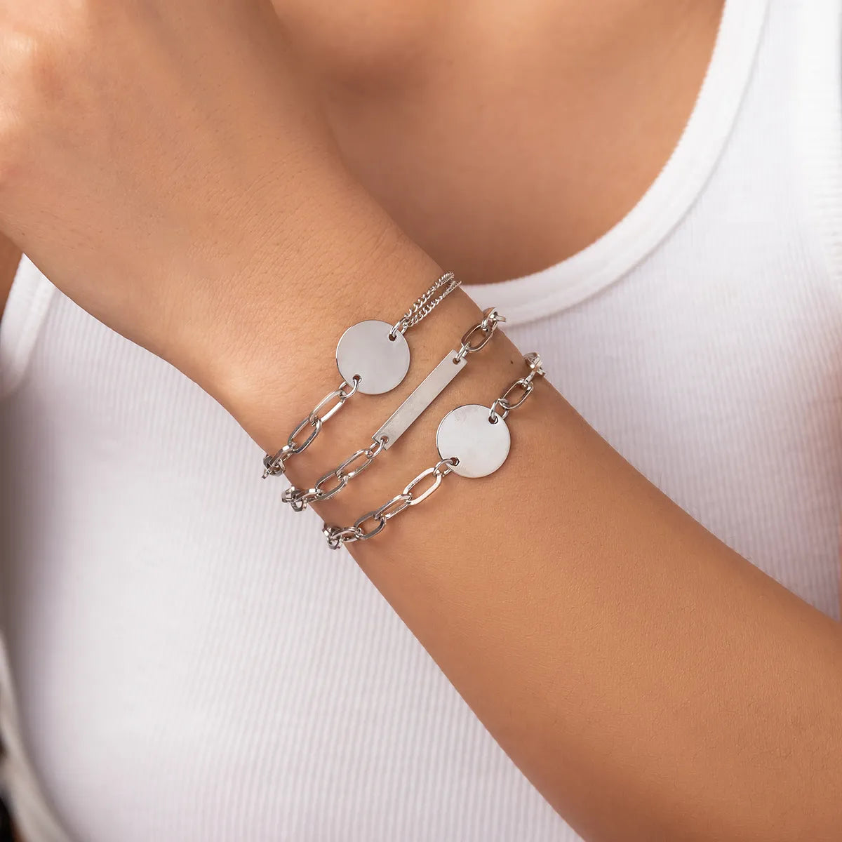 Simple Style Classic Style Commute Geometric Alloy Iron Tassel Women's Bracelets