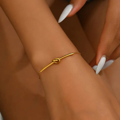 Simple Style Classic Style Commute Geometric Cross Heart Shape 201 Stainless Steel 18K Gold Plated Bracelets In Bulk