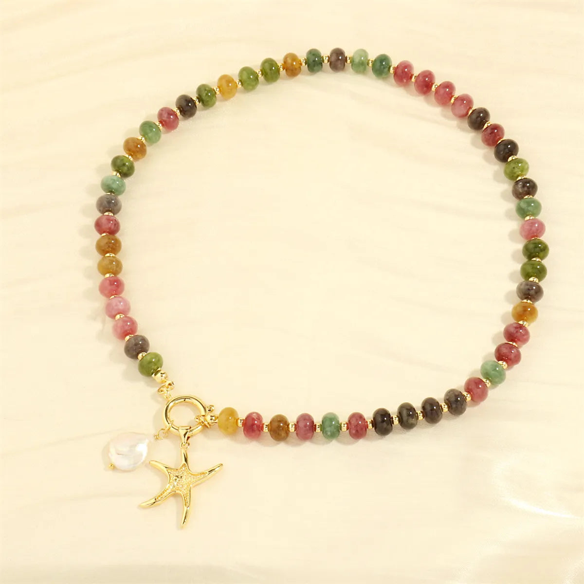 Simple Style Classic Style Commute Irregular Starfish Freshwater Pearl Stone Copper Beaded Handmade 18k Gold Plated Women's Jewelry Set