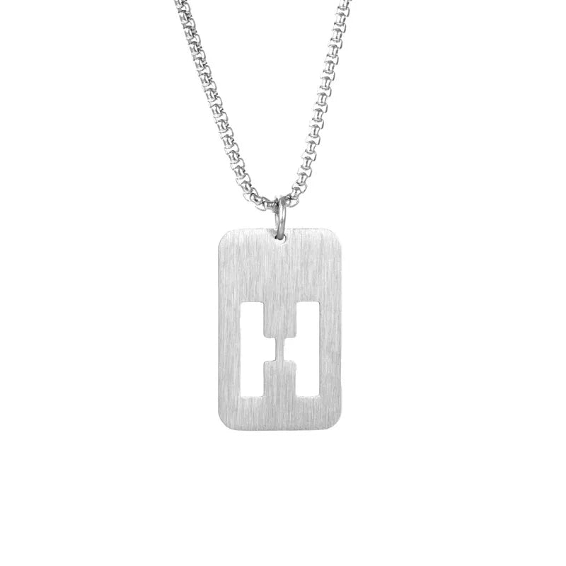 Simple Style Classic Style Commute Letter Titanium Steel Plating Unisex Pendant Necklace